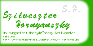 szilveszter hornyanszky business card